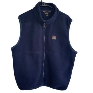 Vintage L. L. Bean Full Zip Fleece Vest Jacket Mens Size Large Made in USA 90s